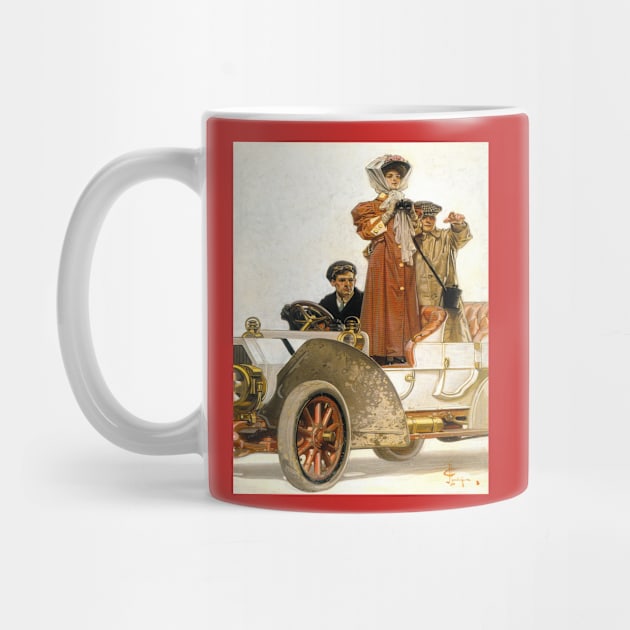 J. C. Leyendecker "A Lady and Her Motorcar" by PaperMoonGifts